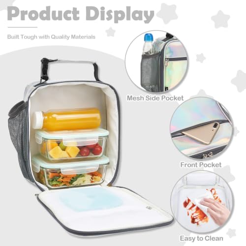 Kids Lunch box Insulated Soft Bag Mini Cooler Back to School Thermal Meal Tote Kit for Girls