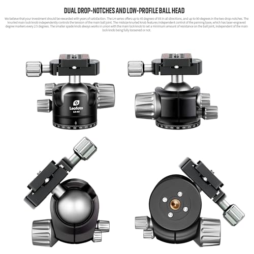 61.7" Compact Carbon Fiber Camera Tripod Ball Head LS