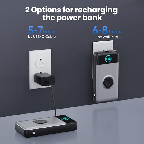 Portable Charger for iPhone with Built