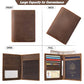 Leather Passport Holder RFID Blocking Passport Travel Wallet Cover Case for Men Women Brown JC17