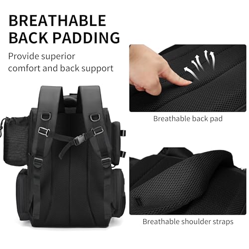 Fishing Tackle Backpack with Rod Holders