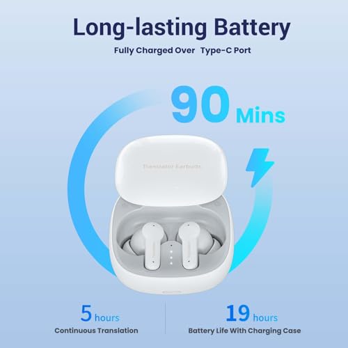M3 Offline Translation Earbuds 74 Languages and Accents Lifetime
