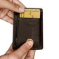 LEATHER Handcrafted Front Pocket Credit Card Holder with RIFD Blocking