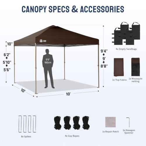 Gazebo 10x10 Pop Up Canopy with Mosquito Netting