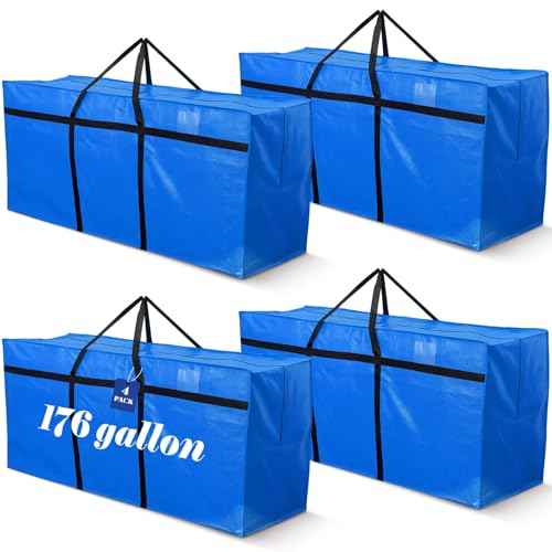 4 Pcs 176 Gallon Extra Large Moving Bags Heavy Duty Storage Bag (4 Count)