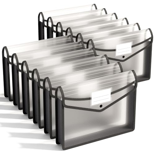 12 Pack Plastic Expanding File Folder