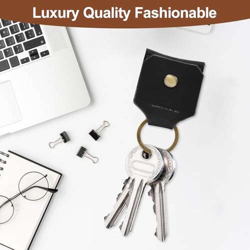 Genuine Leather SD Card Holder Keychain