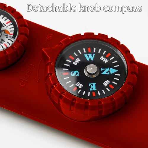 Multifunctional Survival Emergency Whistle for Kids with Compass Hiking Survival (2 Count)