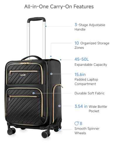 Expandable Softside Carry On Suitcase