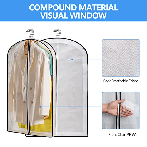Hanging Clothes Storage with 4" Gusseted Garment Covers