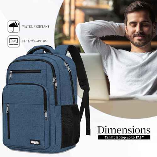 Blue Backpack for Men Women
