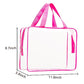 2Pcs Crystal Clear PVC Travel Toiletry Bag Kit for Women Men (2 Count)