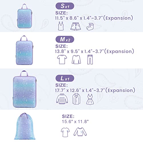 Compression Packing Cubes for Travel (5 Count)