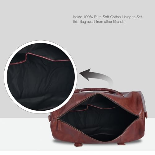 Genuine Leather Weekender Bag for Men