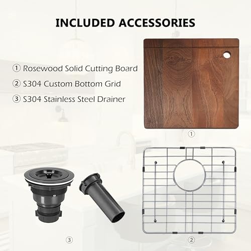17x19 Inch Black Drop in Bar Sink