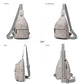 7L Sling Bag For Women Fanny Pack Crossbody Travel Shoulder Belt Bags Tote Backpack Purse Faux Leather Grey