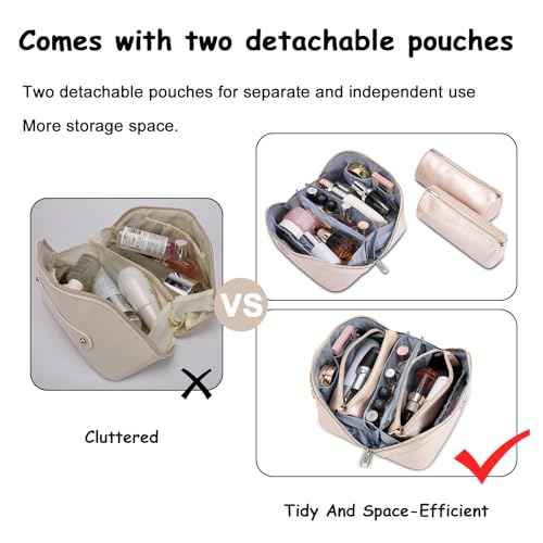 Travel Makeup Bag Organizer Cosmetic Bag (3 Count)