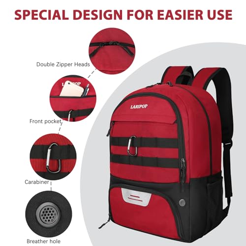 Soccer Backpack Bag with Ball Holder Ventilated Shoe Compartment Large Capacity Sports Gear Bag for Basketball Volleyball Gym