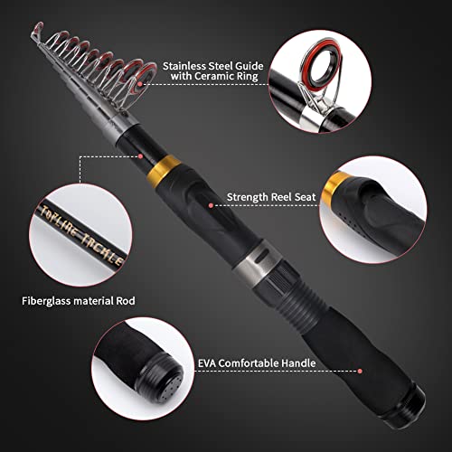 Collapsible Fishing Rod and Reel Combo