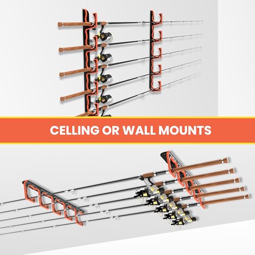 Fishing Rod Holder for Garage (8 Count)