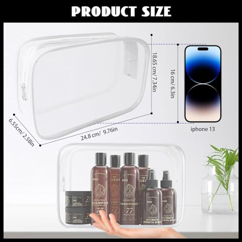 16 Pack Waterproof Cosmetic Bag TSA Approved Toiletry Bag (16 Count)