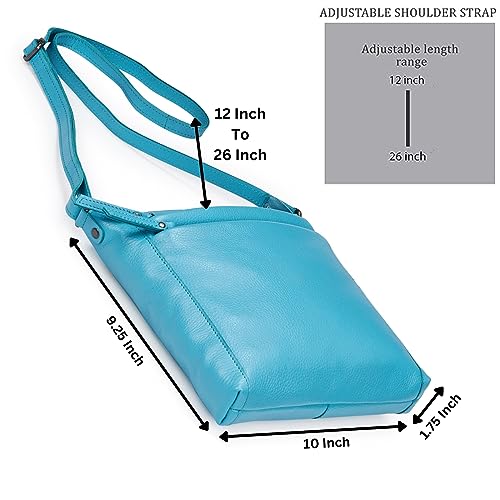 Leather Crossbody Bags for Women Small Genuine Nappa Purse Multi