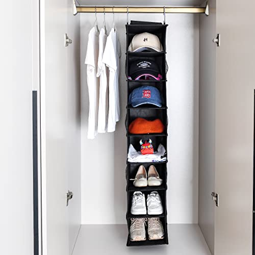Hanging Shoe Organizer for Closet with Side Mesh Pockets