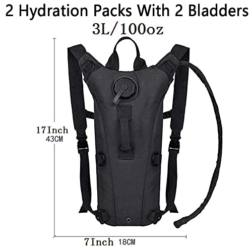 Tactical Water Hydration Pack Military 3L Water Bladder Carrier Backpack Leakproof for Running Jogging Cycling Hiking