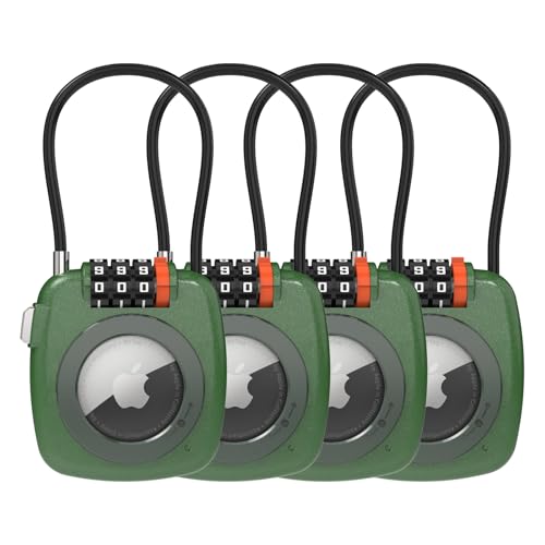 Compatible with Apple AirTag Secure Lock with Wire Cable (4 Count)