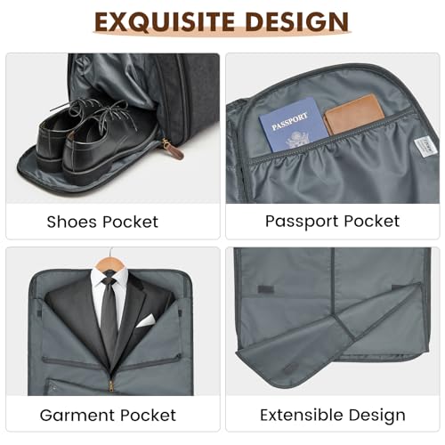 Garment Bags for Travel Canvas Duffle Bags for Men Hanging Suitcase (60 Liters)