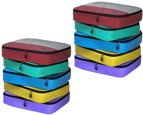 Large Packing Cubes for Travel 10pc Set (10 Count)