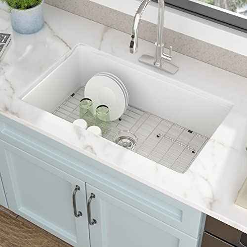 32 White Undermount Sink