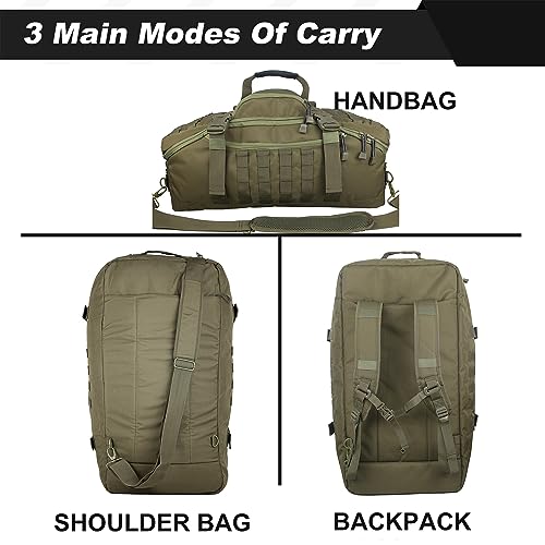3 In 1 Tactical 85L Military Backpack Travel Duffle Bag for Weekender Gym Workout Deployment