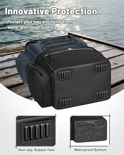 Fishing Tackle Box Backpack with 4 3600 Trays