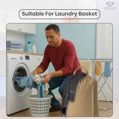 LFH Home Large Premium Cotton Rich Canvas Laundry Bag with Drawstring and Handles Heavy Duty (2 Count)