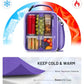 Expandable Small Lunch Box for Men Women Kids Work School Light Purple