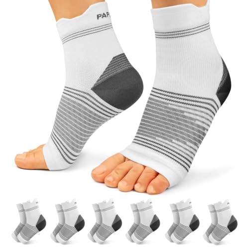 6 Pairs Compression Socks with Arch Support for Plantar Fasciitis (6 Count)