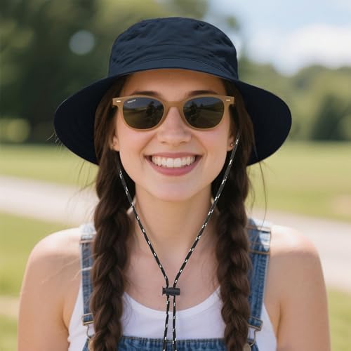 Waterproof Bucket Hats for Woman UPF 50+ Sun Hat Navy