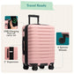 Boren Expandable Hardside Rugged Travel Luggage with 8 Spinner Wheels