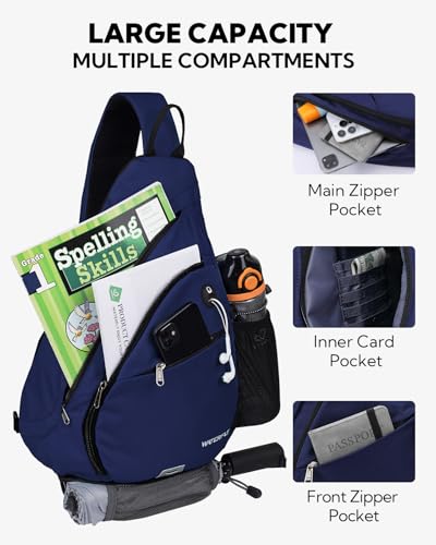 Large Sling Bag Crossbody Backpack Chest Pack for Men Women
