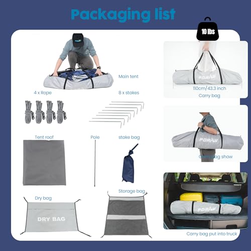 Portable Camping Shower Tent Deluxe Changing Room Easy Set Up Privacy Shelter