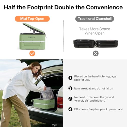 17x14x9 Carry On Luggage Underseat PC Hard Shell Suitcase Top Opening Aluminum Frame Travel Suitcases with Wheels