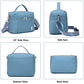 NOL Insulated Lunch Bags for Women Cooler Bag Lightweight Nylon Waterproof Lunch Box for Work Dusty Blue Small 4L
