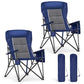 Heavy Duty 550LBS Padded Camping Chairs with Lumbar Support (2 Count)