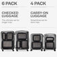 Compression Packing Cubes for Travel (6 Count)