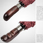 Folding Umbrella Real Wood Handle Pimlico Burgundy