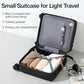14 Inch Underseat Carry On Luggage with Wheels Hard Shell Suitcases Carry On Bag Lightweight Small Mini Suitcase Tsa Luggage for Travel.（Jet Black）