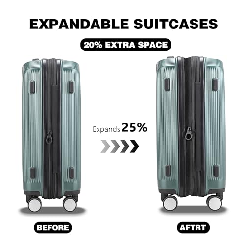 2 Piece Hardshell Suitcases Set 20 (2 Count)