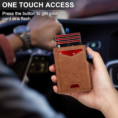Wallet for Men Wallet with Slim Pop Up Card Holder 9 (13 Count)