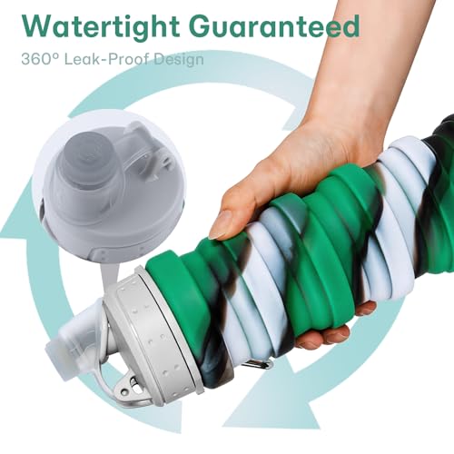 Reusable BPA Free Foldable Silicone Water Bottles for Kids